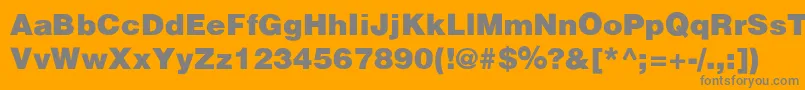 HalvorsonBlakSemibld Font – Gray Fonts on Orange Background