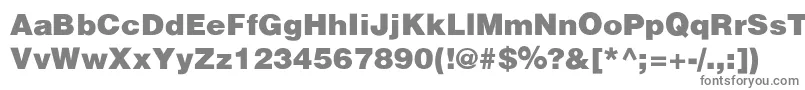 フォントHalvorsonBlakSemibld – 白い背景に灰色の文字