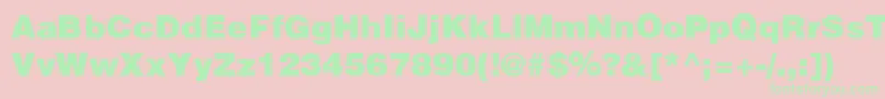 HalvorsonBlakSemibld Font – Green Fonts on Pink Background