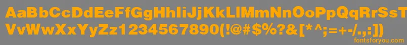 HalvorsonBlakSemibld Font – Orange Fonts on Gray Background