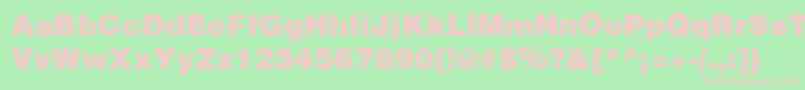 HalvorsonBlakSemibld Font – Pink Fonts on Green Background