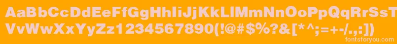 More about HalvorsonBlakSemibld Font HalvorsonBlakSemibld Font – Pink Fonts on Orange Background
