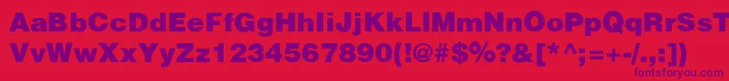 HalvorsonBlakSemibld Font – Purple Fonts on Red Background