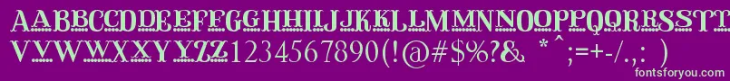 QirkusCaps Font – Green Fonts on Purple Background