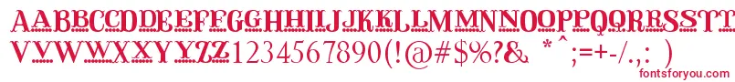 QirkusCaps Font – Red Fonts on White Background