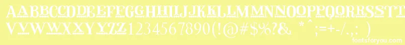 QirkusCaps Font – White Fonts on Yellow Background