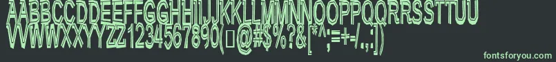 Verybadposture Font – Green Fonts on Black Background