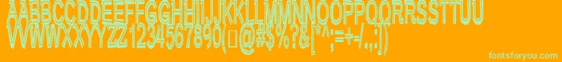 Verybadposture Font – Green Fonts on Orange Background