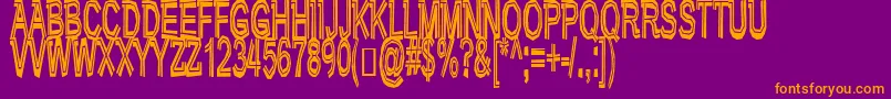 Verybadposture Font – Orange Fonts on Purple Background