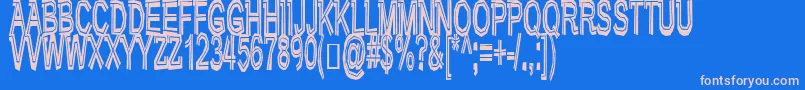Verybadposture Font – Pink Fonts on Blue Background
