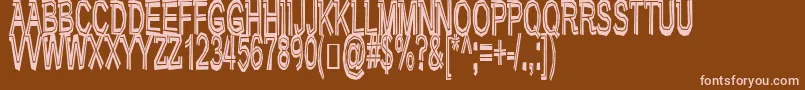 Verybadposture Font – Pink Fonts on Brown Background