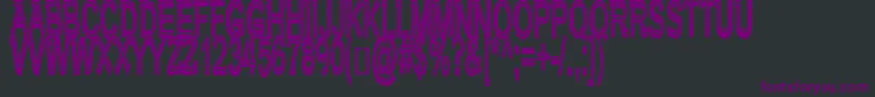 Verybadposture Font – Purple Fonts on Black Background