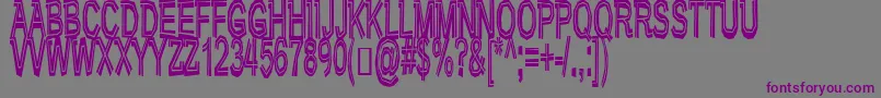 Verybadposture Font – Purple Fonts on Gray Background