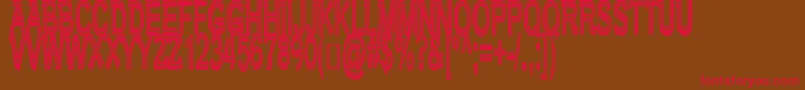 Verybadposture Font – Red Fonts on Brown Background