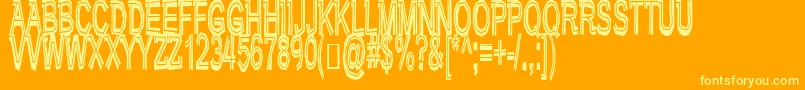 Verybadposture Font – Yellow Fonts on Orange Background