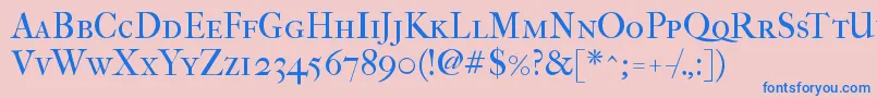 Imfefcsc28p Font – Blue Fonts on Pink Background