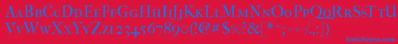 Imfefcsc28p Font – Blue Fonts on Red Background