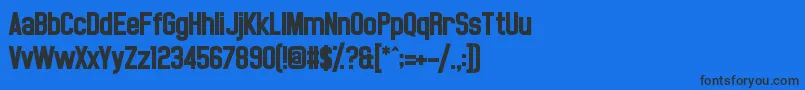 NoasarckLargo Font – Black Fonts on Blue Background