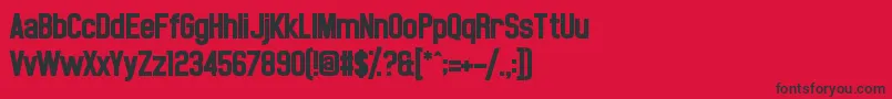 フォントNoasarckLargo – 赤い背景に黒い文字