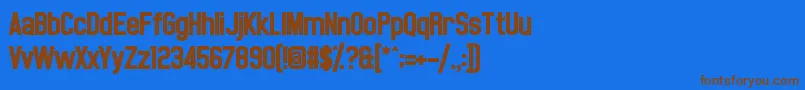 NoasarckLargo Font – Brown Fonts on Blue Background