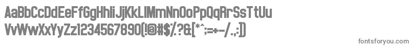 NoasarckLargo-fontti – harmaat kirjasimet valkoisella taustalla