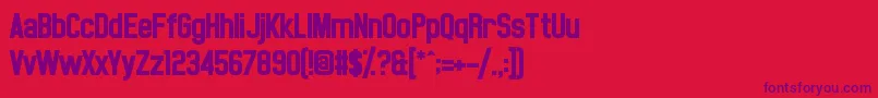 NoasarckLargo Font – Purple Fonts on Red Background