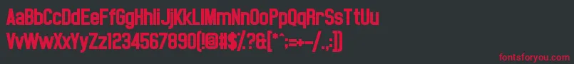 NoasarckLargo Font – Red Fonts on Black Background