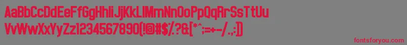 フォントNoasarckLargo – 赤い文字の灰色の背景
