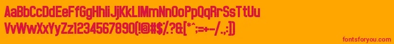 NoasarckLargo Font – Red Fonts on Orange Background