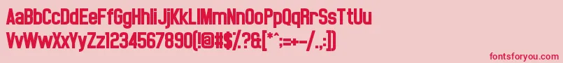フォントNoasarckLargo – ピンクの背景に赤い文字