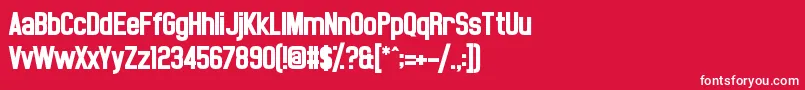 NoasarckLargo Font – White Fonts on Red Background