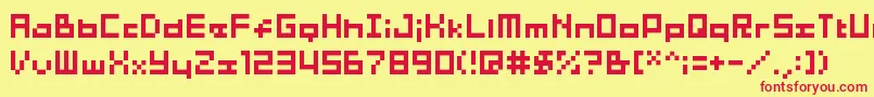 04b 03b  Font – Red Fonts on Yellow Background