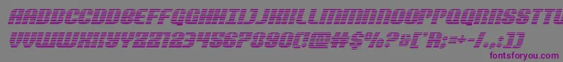 フォントNightwraithgradital – 紫色のフォント、灰色の背景