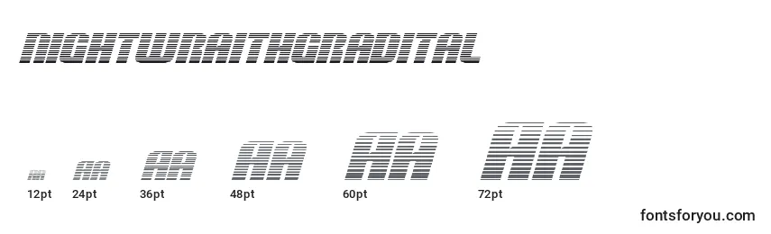 Tamaños de fuente Nightwraithgradital