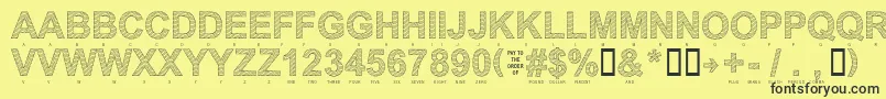 Secure22a Font – Black Fonts on Yellow Background