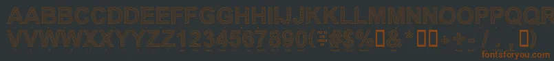 Шрифт Secure22a – коричневые шрифты на чёрном фоне