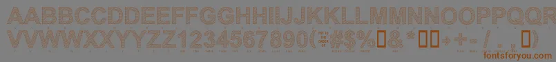 Secure22a Font – Brown Fonts on Gray Background