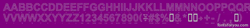 Secure22a Font – Green Fonts on Purple Background