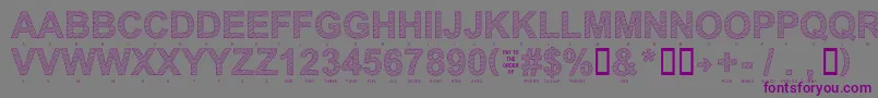 Secure22a Font – Purple Fonts on Gray Background