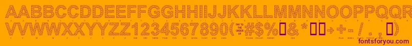 Secure22a Font – Purple Fonts on Orange Background