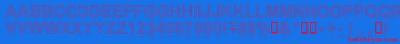 Secure22a Font – Red Fonts on Blue Background