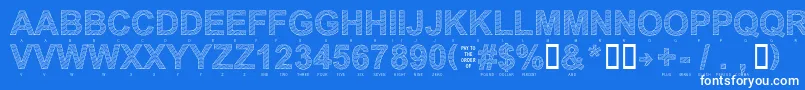 Secure22a Font – White Fonts on Blue Background