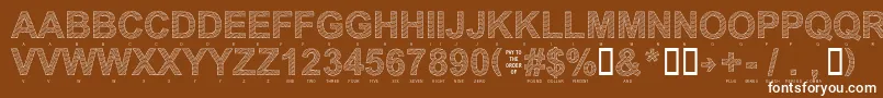 Secure22a Font – White Fonts on Brown Background