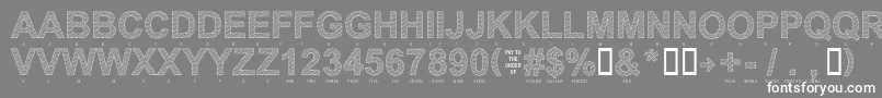 Secure22a Font – White Fonts on Gray Background