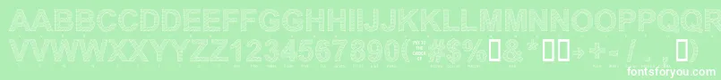 Secure22a Font – White Fonts on Green Background