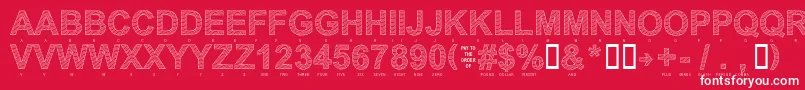 Secure22a Font – White Fonts on Red Background