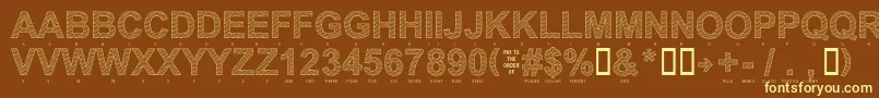 Secure22a Font – Yellow Fonts on Brown Background