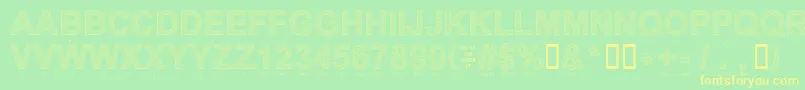 Secure22a Font – Yellow Fonts on Green Background