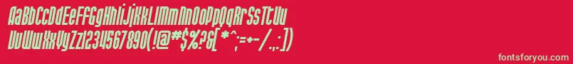 SfPortMckenzieItalic Font – Green Fonts on Red Background