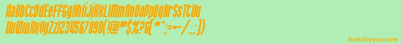 SfPortMckenzieItalic Font – Orange Fonts on Green Background